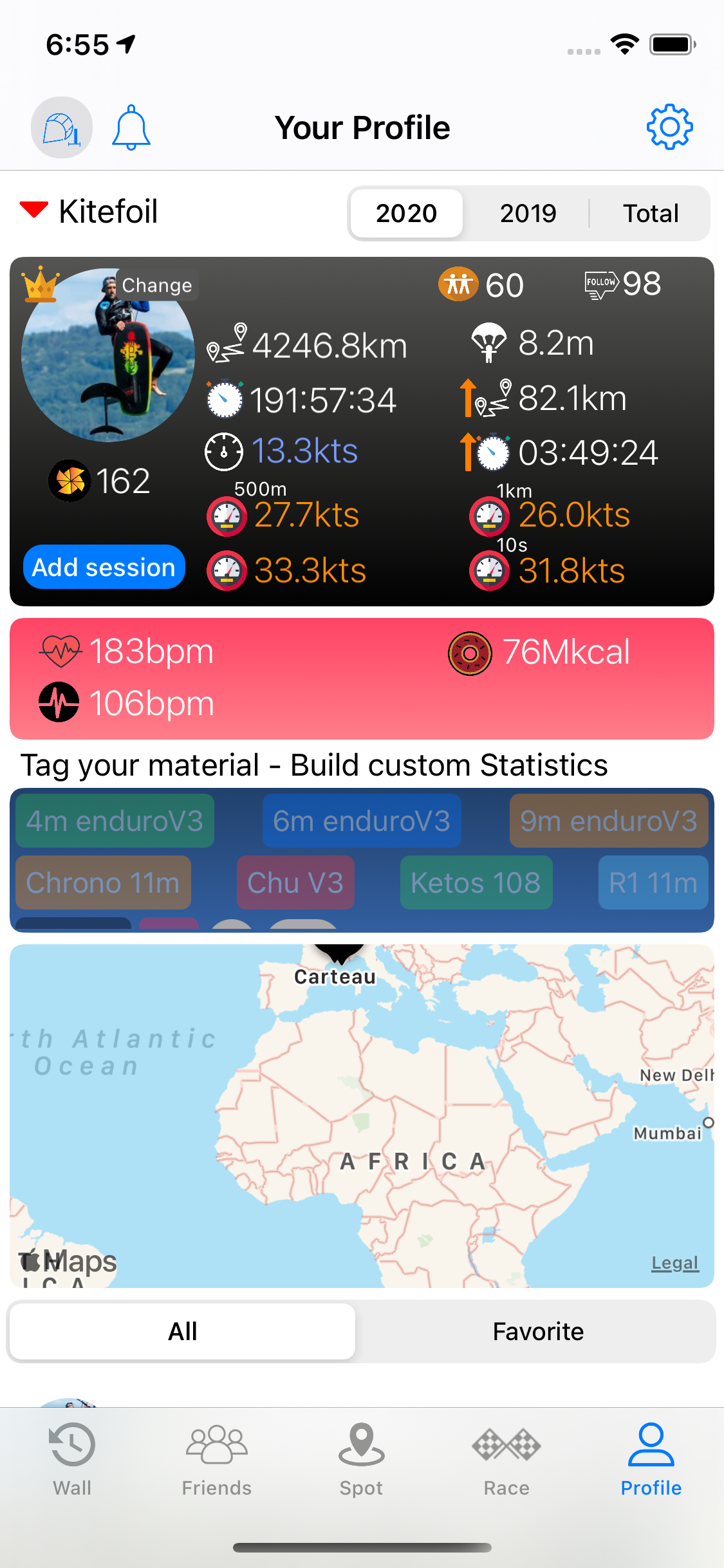 kitesurf apple watch